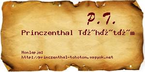 Princzenthal Töhötöm névjegykártya